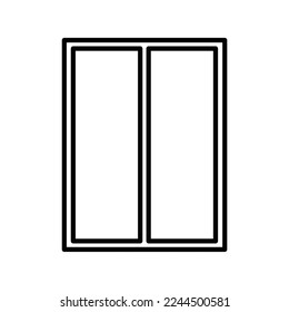 Window linear icon - vector symbol or logo