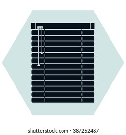 Window linear icon - vector symbol with Louvers sign icon. Window blinds or jalousie symbol