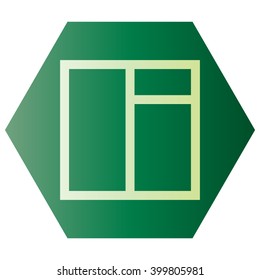 Window linear icon - vector symbol 