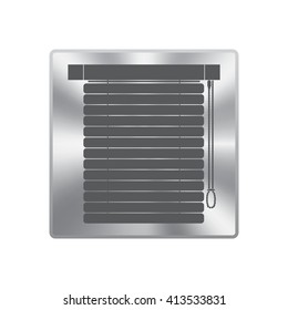 Window linear icon - vector symbol with Louvers sign icon. Window blinds or jalousie symbol