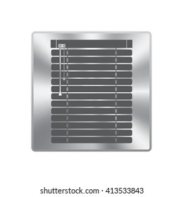 Window linear icon - vector symbol with Louvers sign icon. Window blinds or jalousie symbol