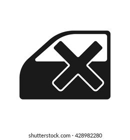 Window lock icon Vector Illustration on the white background.