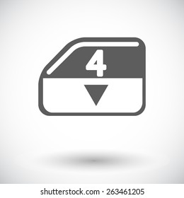 Window lock. Single flat icon on white background. Vector illustration.