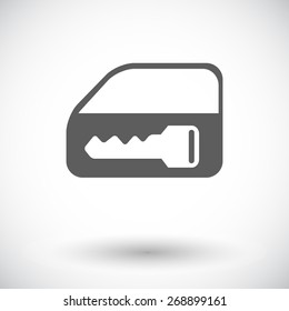 Window lock. Single flat icon on white background. Vector illustration.