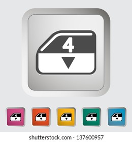 Window lock. Single icon. Vector illustration.