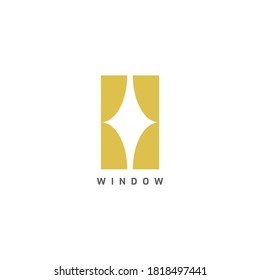 Window logo design symbol vector template