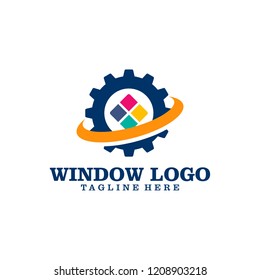 Window Logo Design. Window Logo Vector Template