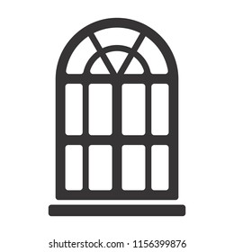 window logo. house icon. building symbol. vector eps 08.