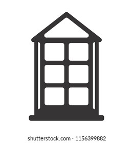 window logo. house icon. building symbol. vector eps 08.