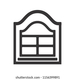 window logo. house icon. building symbol. vector eps 08.