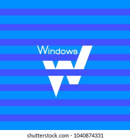 Window logo. Letter W Logo.