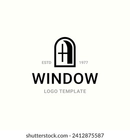 Window Logo Modern Real Estate Symbol Stock Illustration