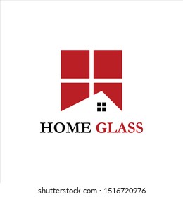 window logo simple modern red square vector home glass for real estate graphic design template inspiration