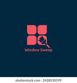 Window logo with sweeping negative space.