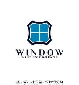 Window Logo Template Design Vector, Emblem, Design Concept, Creative Symbol, Icon