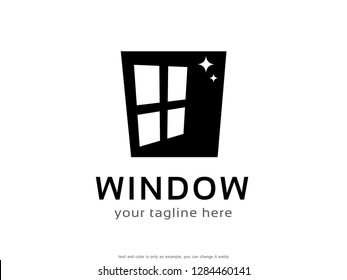 Window Logo Template Design Vector, Emblem, Concept Design, Creative Symbol, Icon