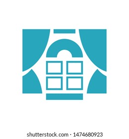 Window logo template vector icon design