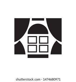 Window logo template vector icon design