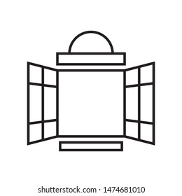 Window logo template vector icon design