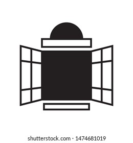 Window logo template vector icon design