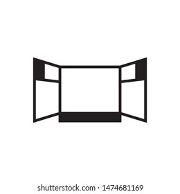 Window logo template vector icon design
