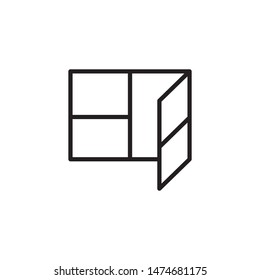 Window logo template vector icon design