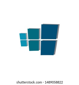 Window logo template vector icon design
