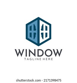 Window logo vector. Suitable for construction, interior or window related industries,