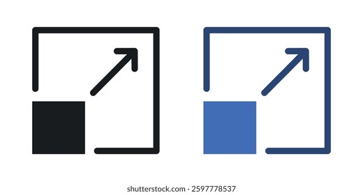 Window Maximize colored icon set. Stock Vector