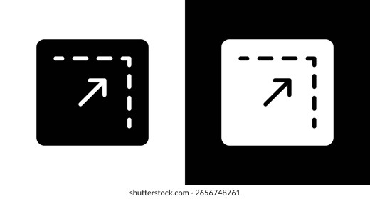 Fenster Maximieren Symbol schwarze Silhouette für Web, und mobile App