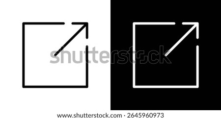Window Maximize icon Flat style logo vector. perfect for UI designs
