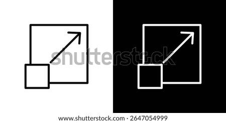 Window Maximize icon. Graphic Design vector icon. Ui Ux Icons