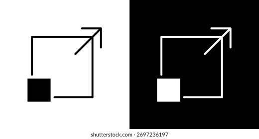 Window Maximize icon illustration element design. black glyph icons