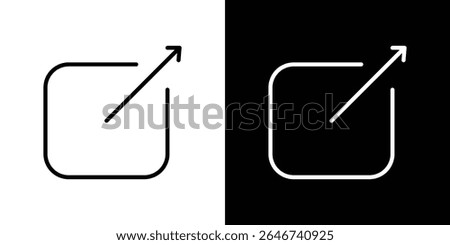 Window Maximize icon vector simple element illustration editable
