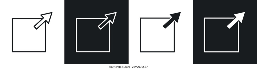 Window Maximize icons in flat and linear vector illustration on white background.