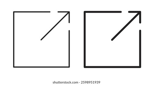 Window Maximize vector line icon illustration collection.