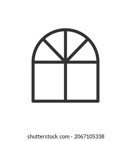 Window minimal line icon. Web stroke symbol design. Window sign isolated on a white background. Premium line icon.