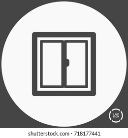 Window minimal vector icon. Casement flat line icon for websites and mobile minimalistic flat design.