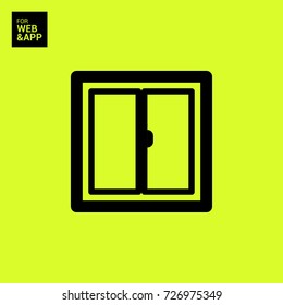 Window minimal vector icon. Casement flat line icon for websites and mobile minimalistic flat design.
