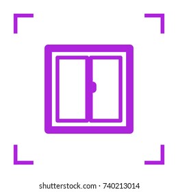 Window minimal vector icon. Casement flat line icon for websites and mobile minimalistic flat design.