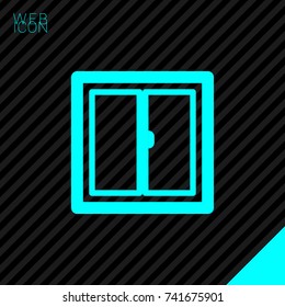 Window minimal vector icon. Casement flat line icon for websites and mobile minimalistic flat design.