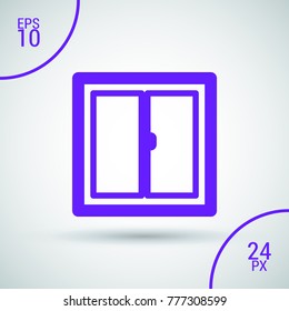 Window minimal vector icon. Casement flat line icon for websites and mobile minimalistic flat design.