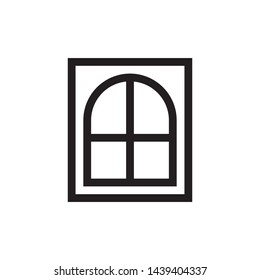 window minimalist symbol vector icon logo design