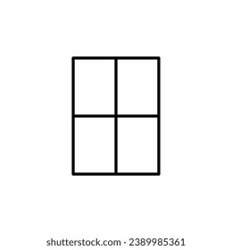 Window Minimalistic Editable Stroke. Vector Illustration for web sites, apps, design, banners and other purposes