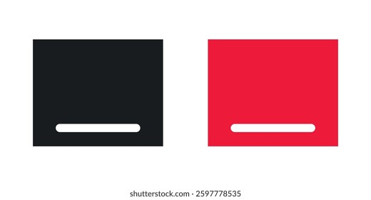 Window Minimize colored icon set. Stock Vector