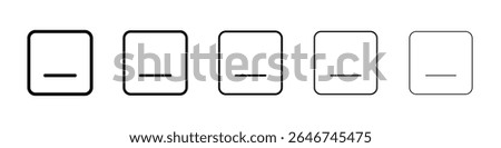 Window Minimize icon concept. graphic design, logo, Web, UI.