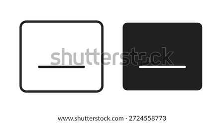 Window Minimize icon in doodle and stroke style.