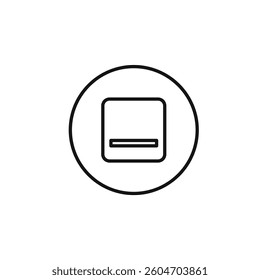 Window Minimize icon isolated. simple vector icon on white background