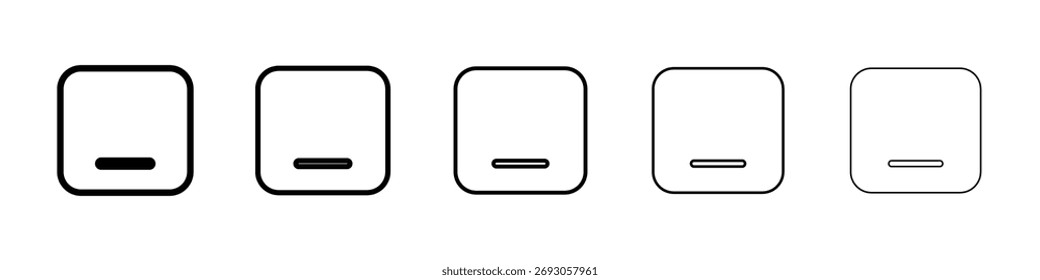Icono de ventana Minimizar para el concepto móvil y el Diseño web.