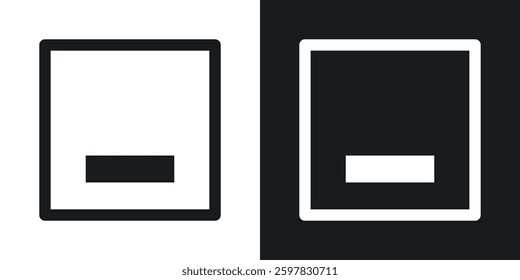 Window Minimize icon symbol collection on white background.